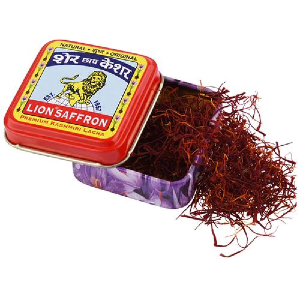 LION SAFFRON Pure Kashmiri Lacha Kesar Certified Grade A+ - Improves Health, 1 g-2.webp